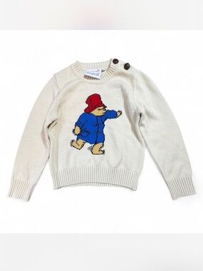 Paddington Bear Sweater Little Goodall Kids 4-5Y Cream Knit Graphic Cozy